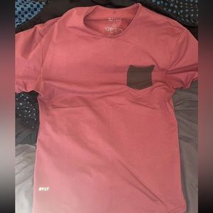 BYLT men EUC maroon Pocket T Shirt Tee Size Large